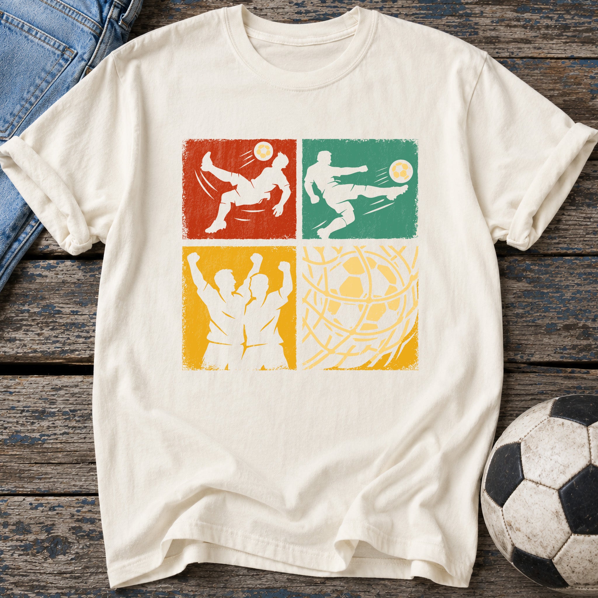 Retro Pop Art Soccer T-Shirt