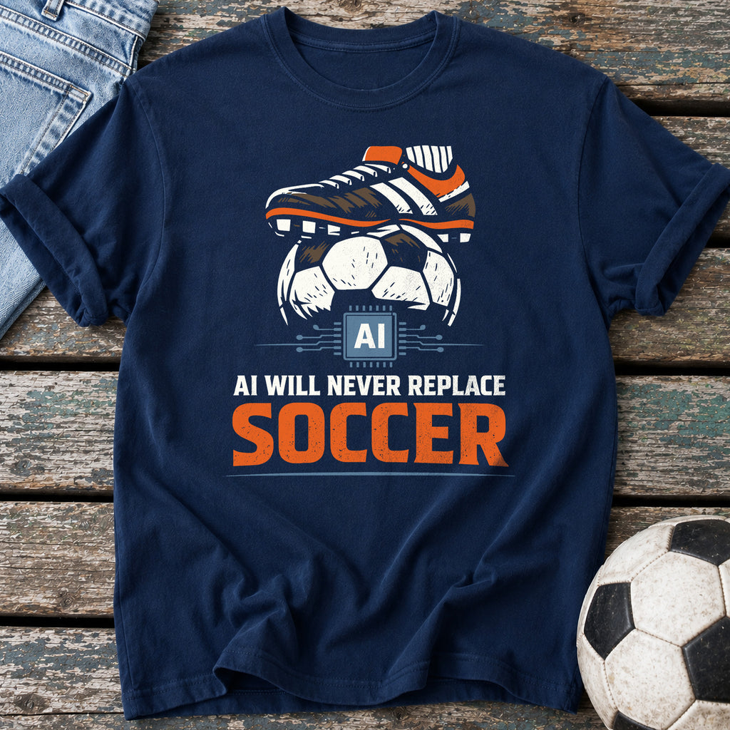 AI Won't Replace Soccer T-Shirt
