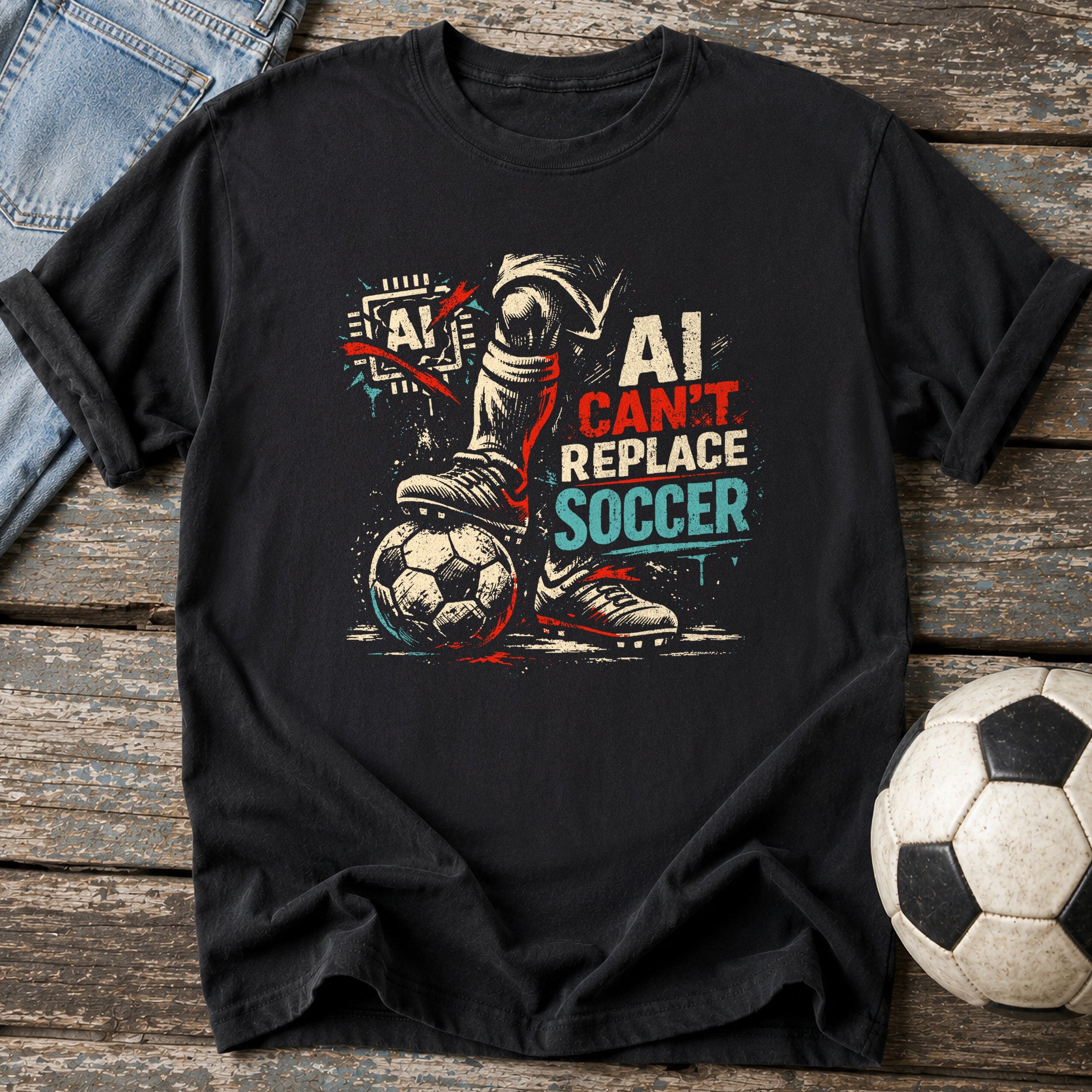 AI Can't Replace Soccer T-Shirt