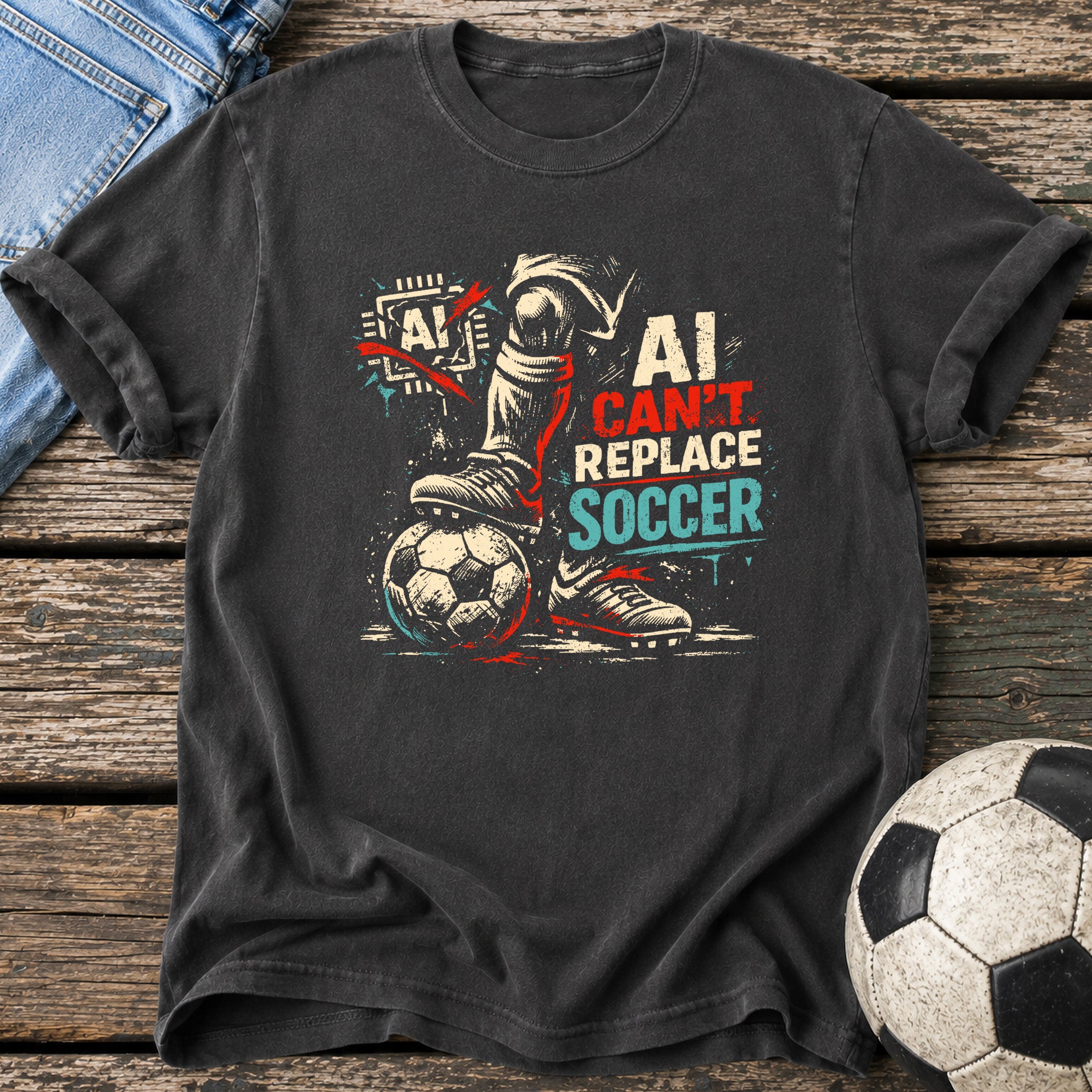 AI Can't Replace Soccer T-Shirt