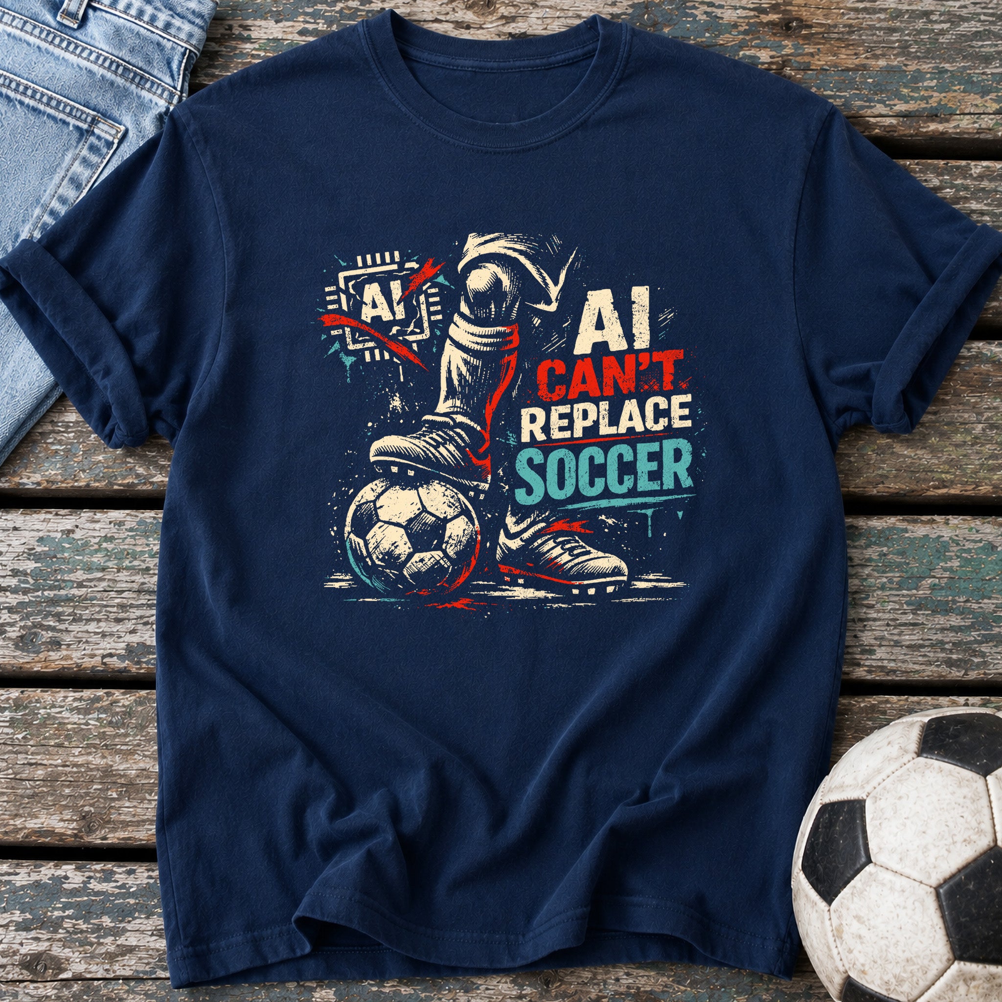 AI Can't Replace Soccer T-Shirt