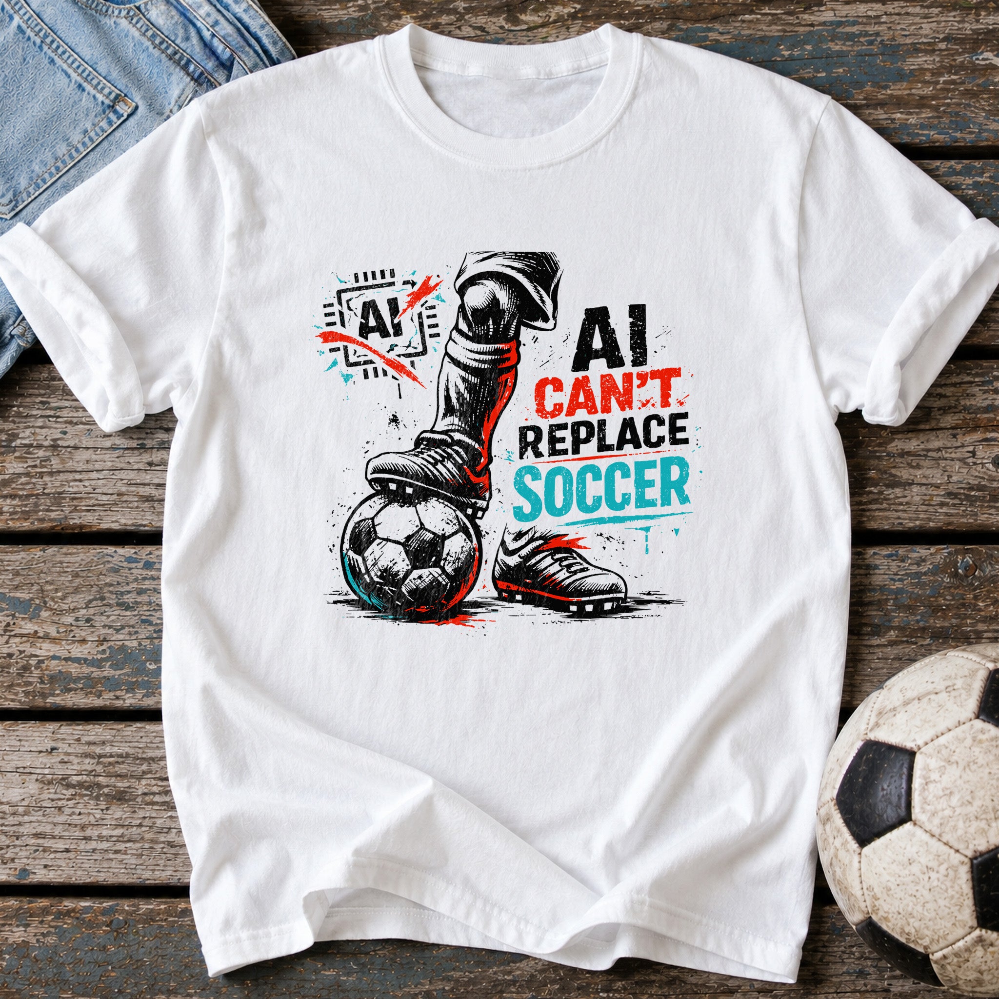 AI Can't Replace Soccer T-Shirt