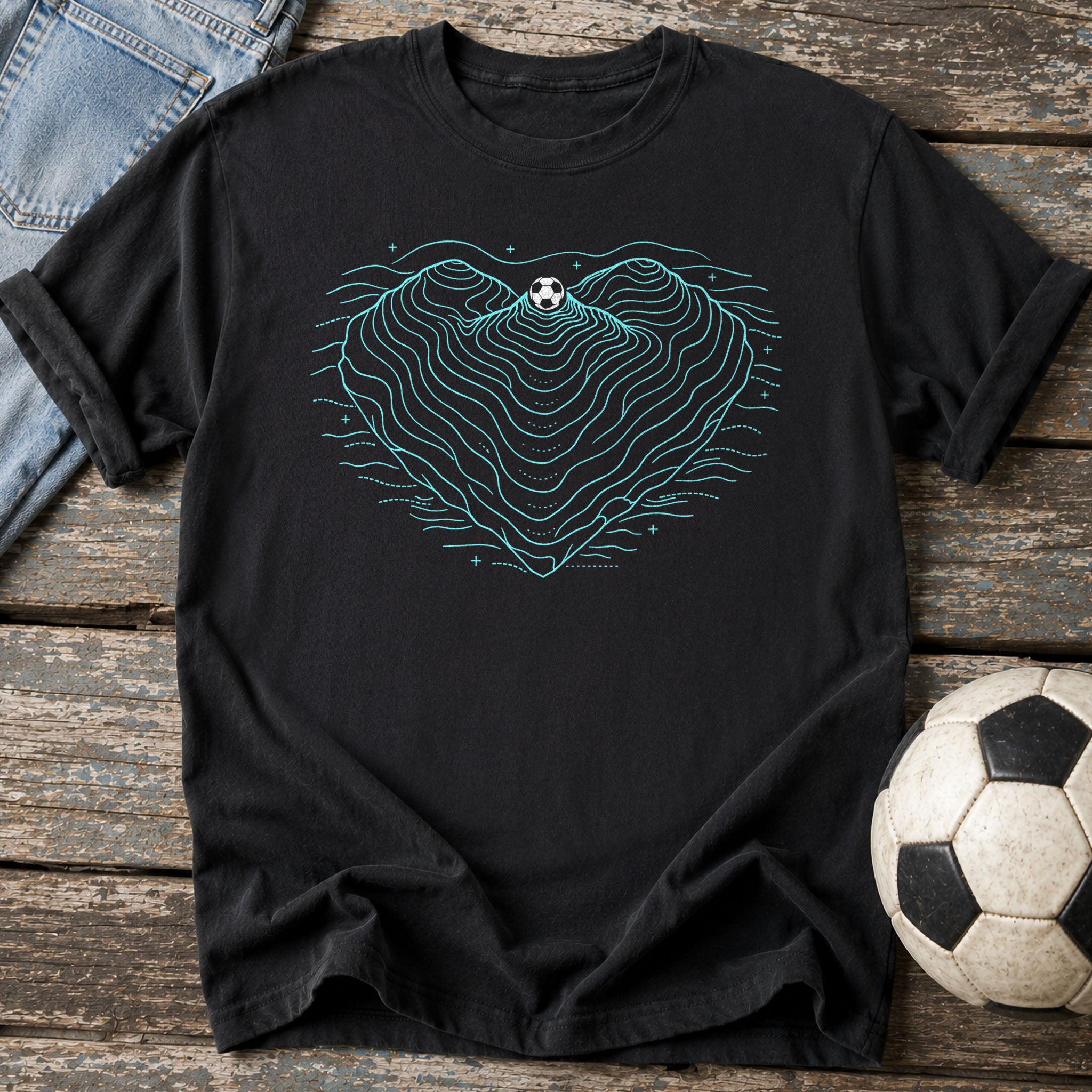Soccer Heart Art T-Shirt