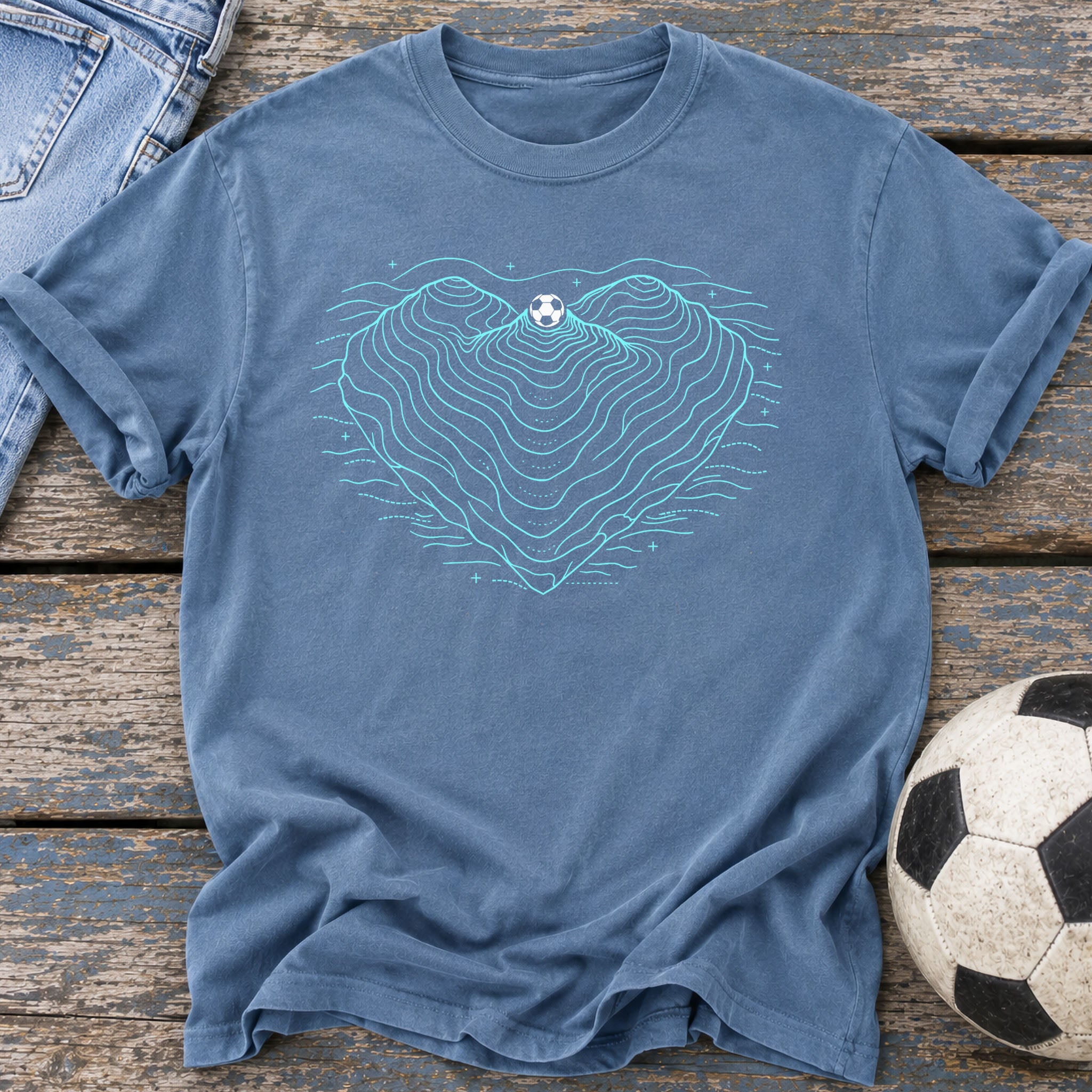 Soccer Heart Art T-Shirt