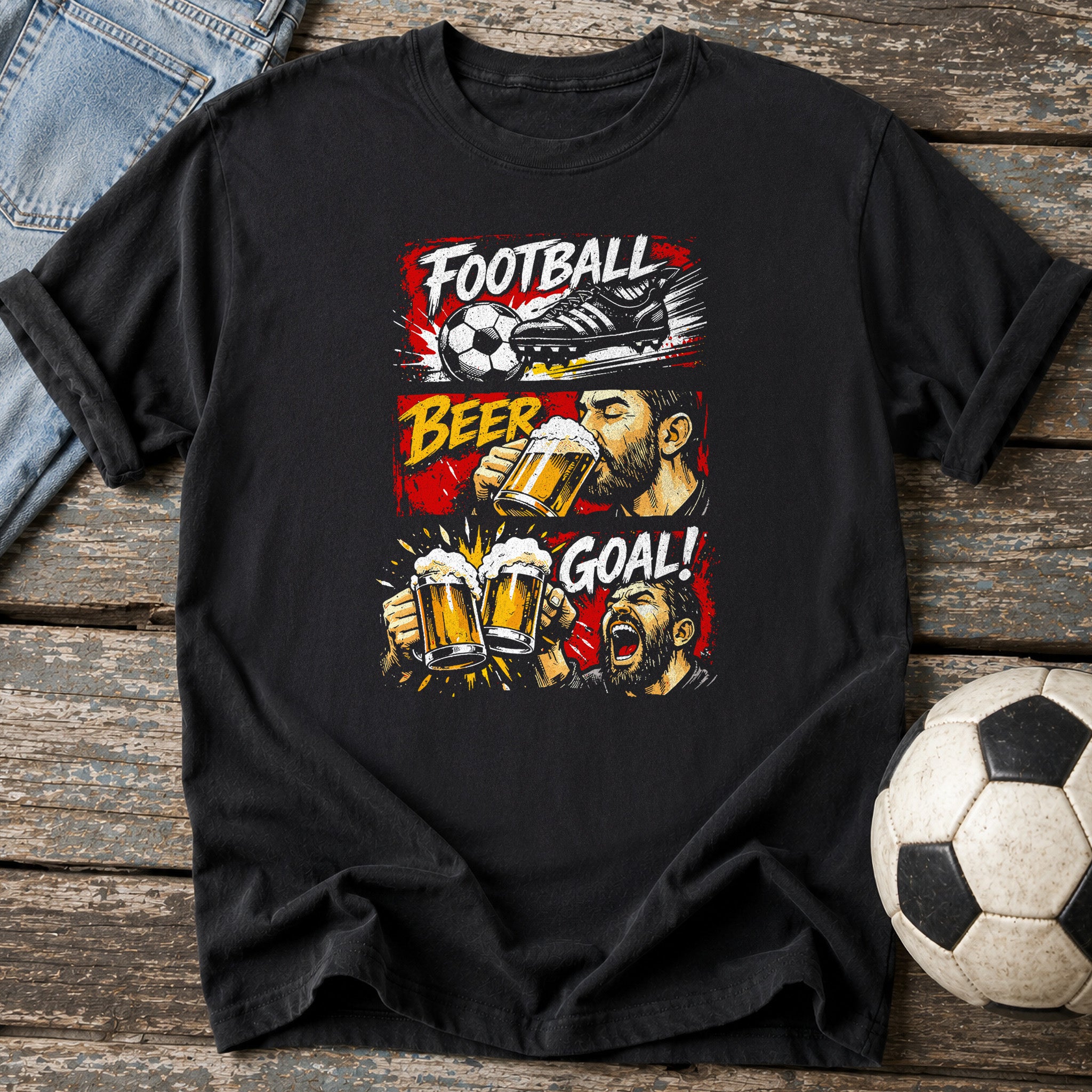 Football Beer Goal T-Shirt