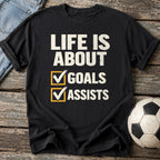 Goals Assists Checklist T-Shirt