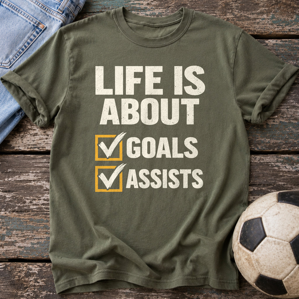 Goals Assists Checklist T-Shirt
