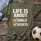 Goals Assists Checklist T-Shirt