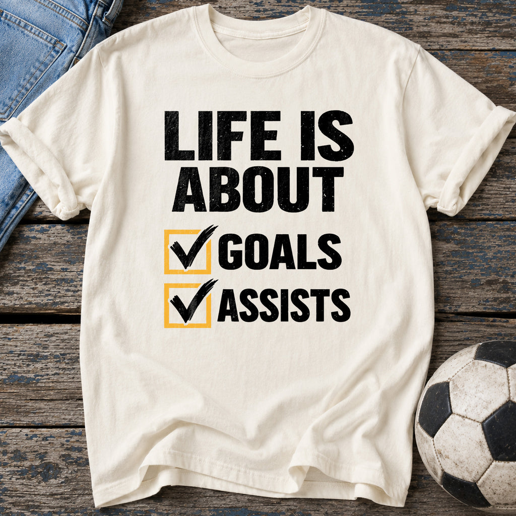 Goals Assists Checklist T-Shirt