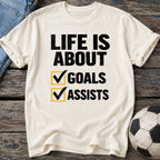 Goals Assists Checklist T-Shirt