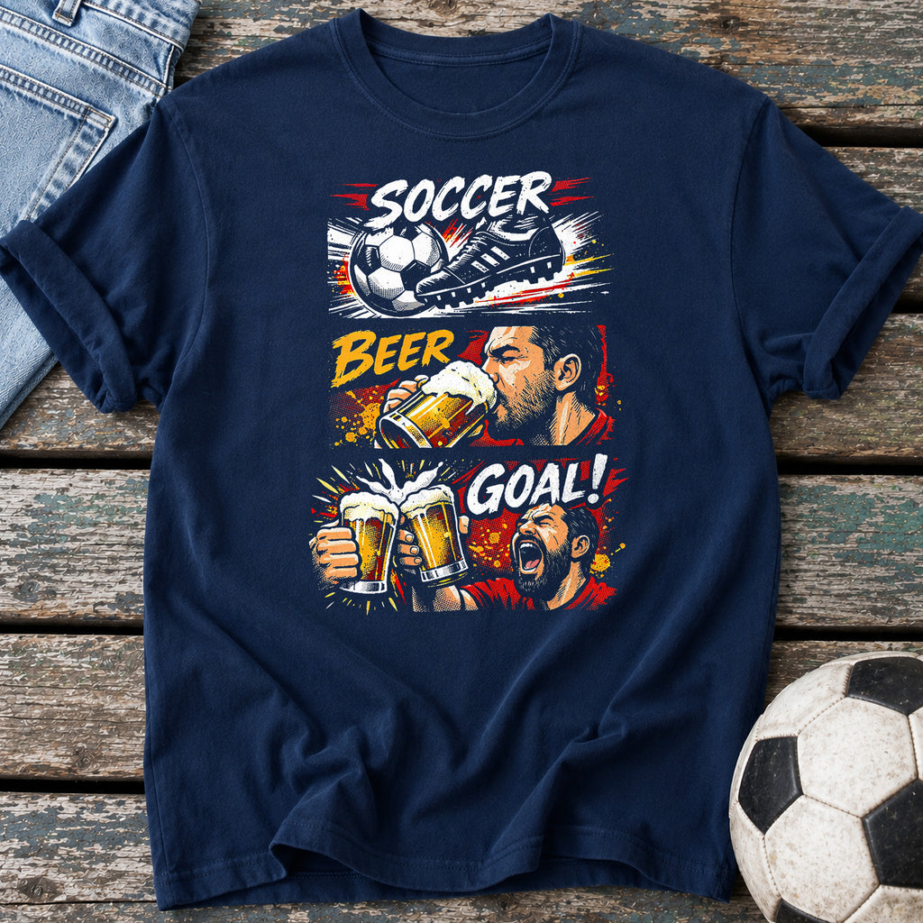 Soccer Beer Goal T-Shirt
