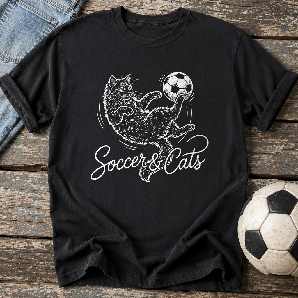 Soccer and Cats T-Shirt