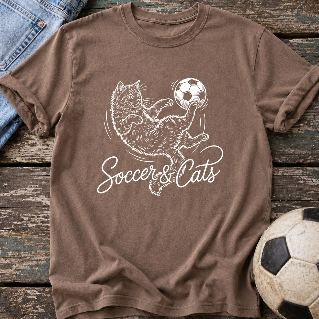 Soccer and Cats T-Shirt