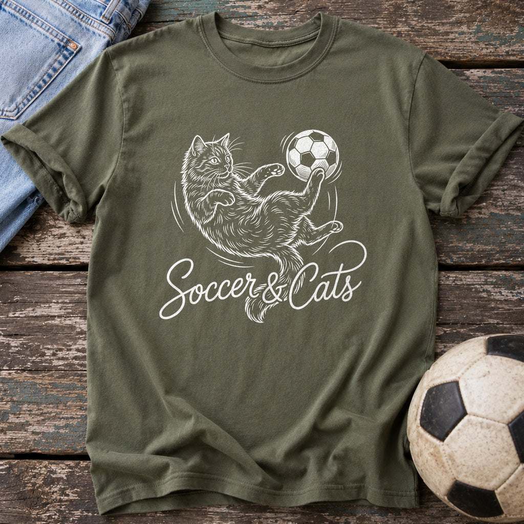 Soccer and Cats T-Shirt