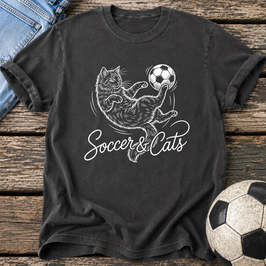 Soccer and Cats T-Shirt