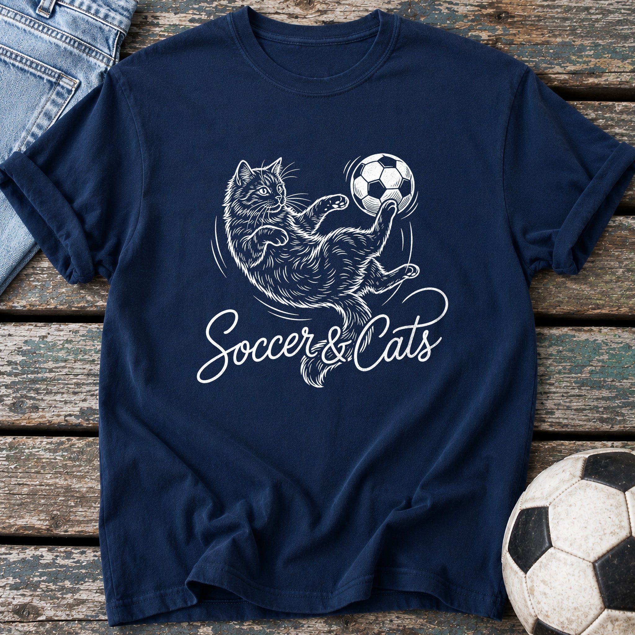 Soccer and Cats T-Shirt