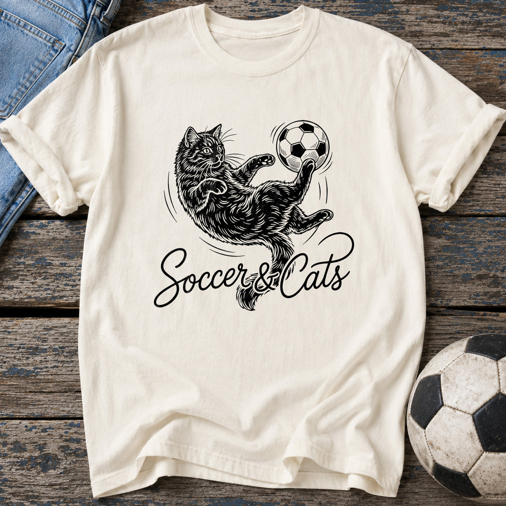 Soccer and Cats T-Shirt