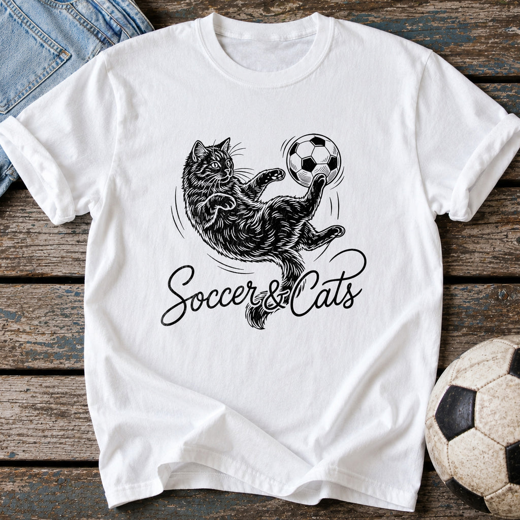 Soccer and Cats T-Shirt