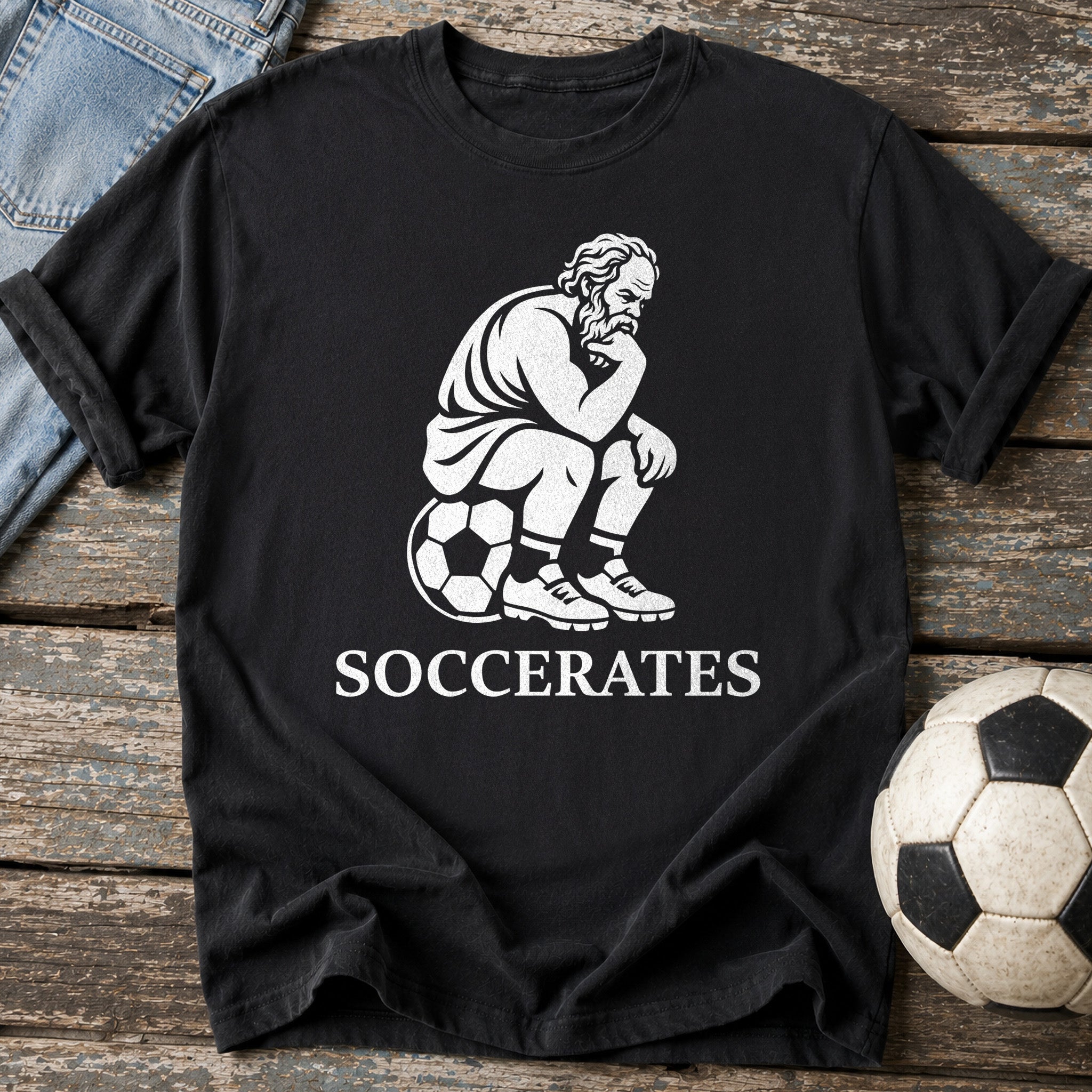 Soccerates The Thinker T-Shirt