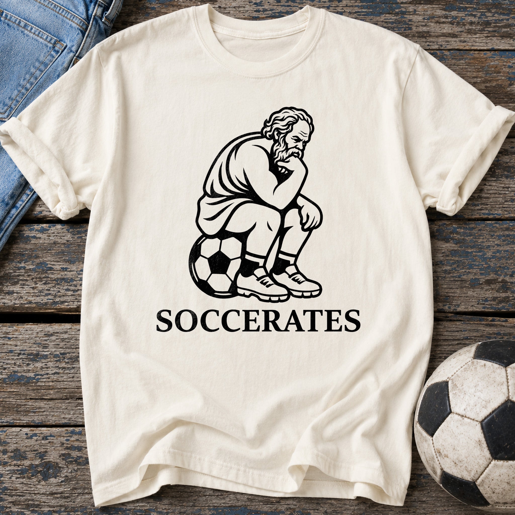 Soccerates The Thinker T-Shirt