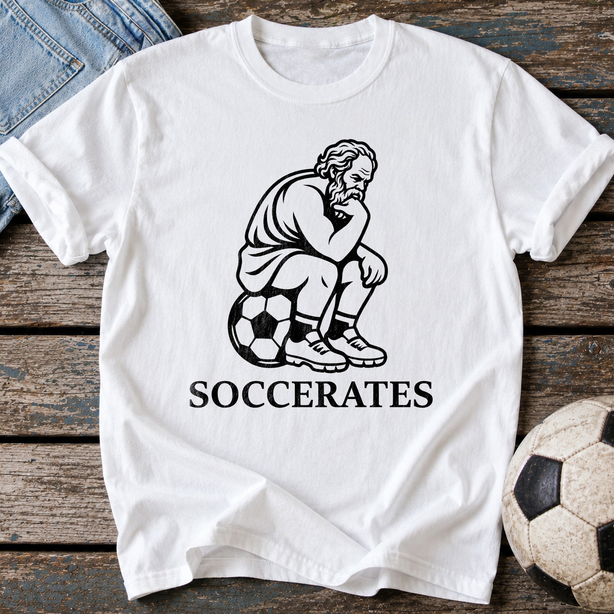 Soccerates The Thinker T-Shirt