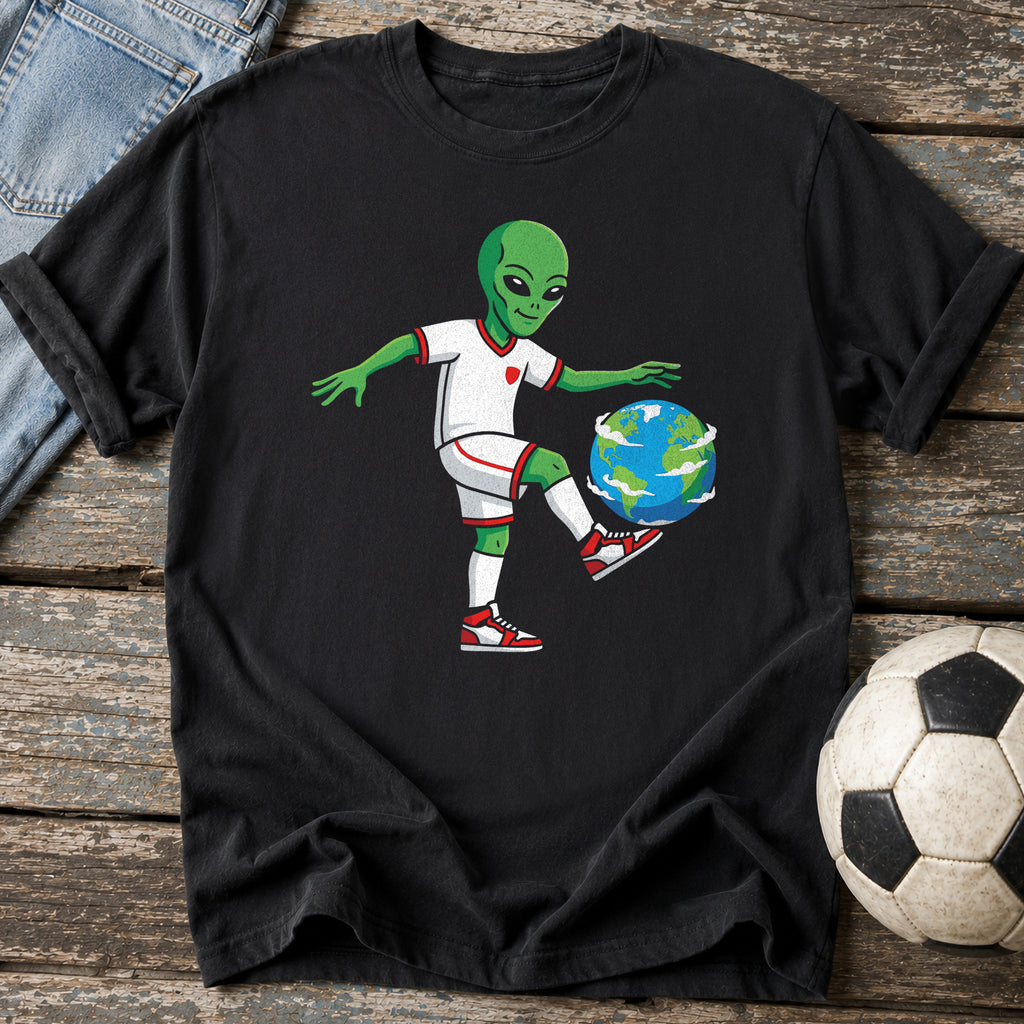 Alien Juggling Earth T-Shirt