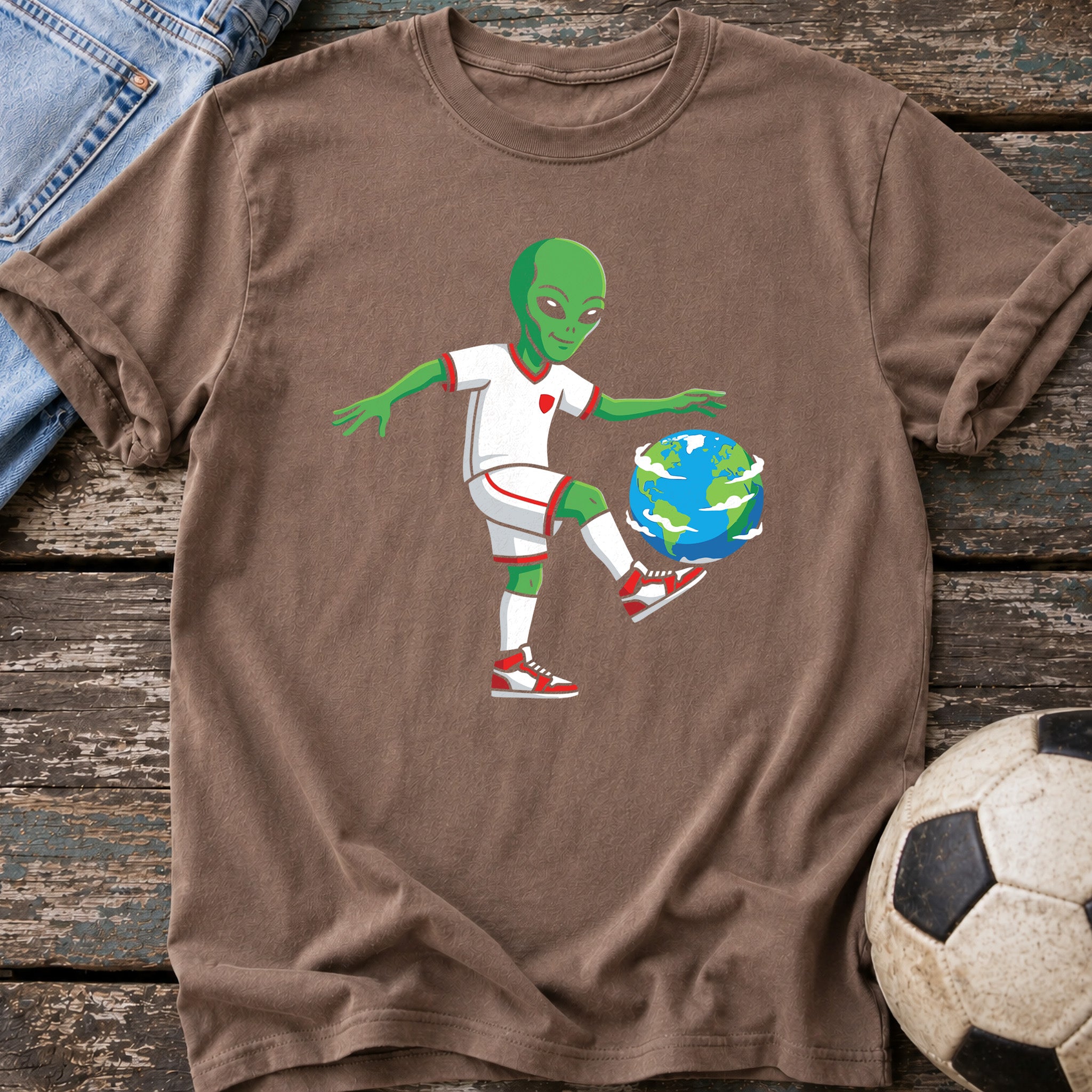 Alien Juggling Earth T-Shirt