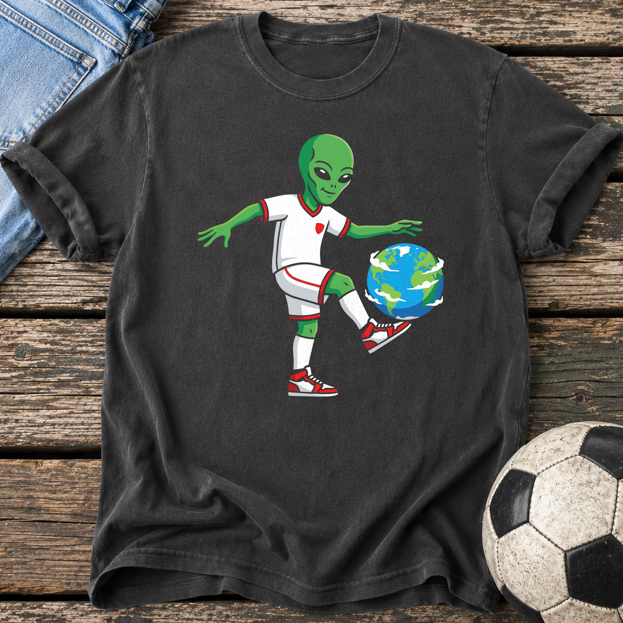 Alien Juggling Earth T-Shirt