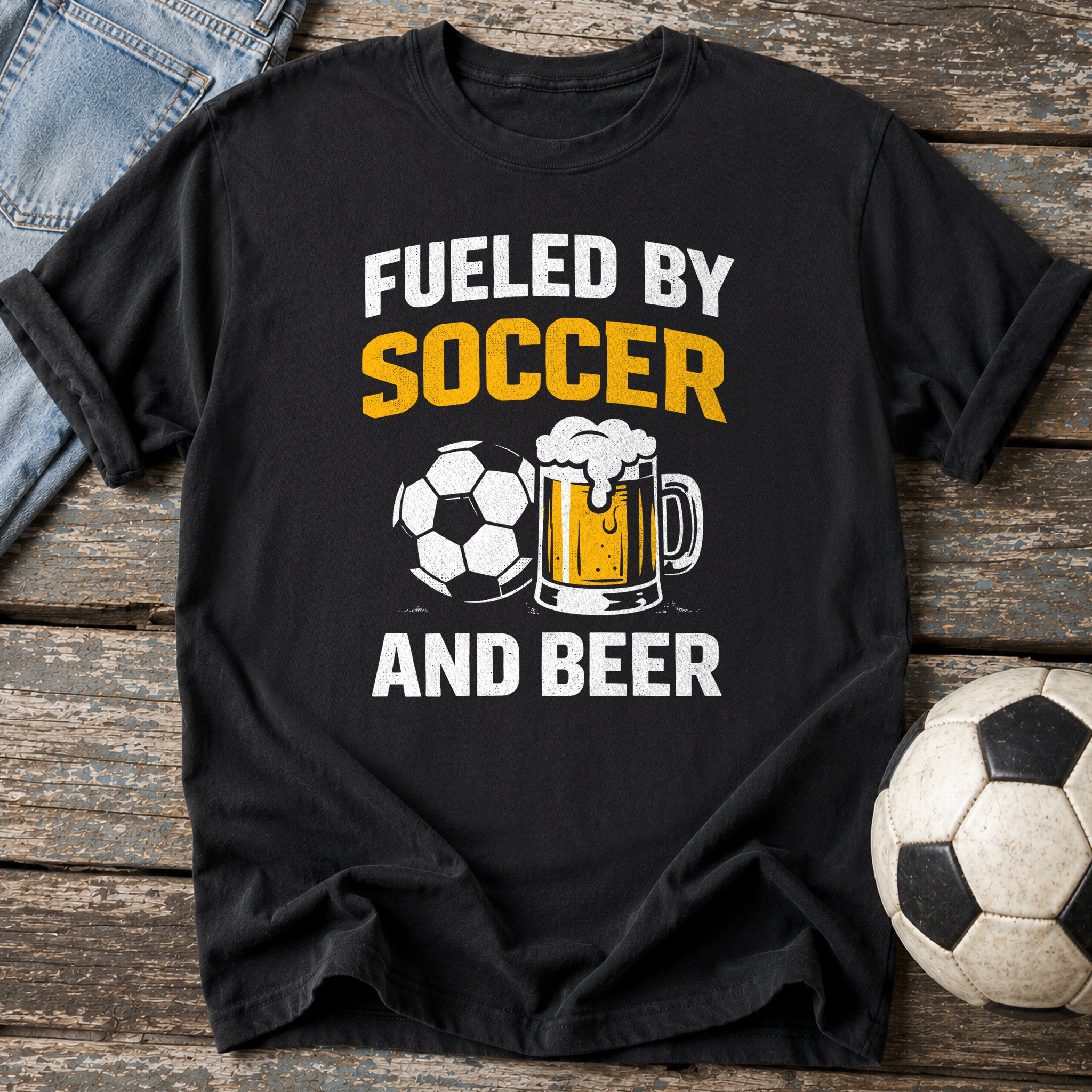 Fueled by Soccer and Beer T-Shirt