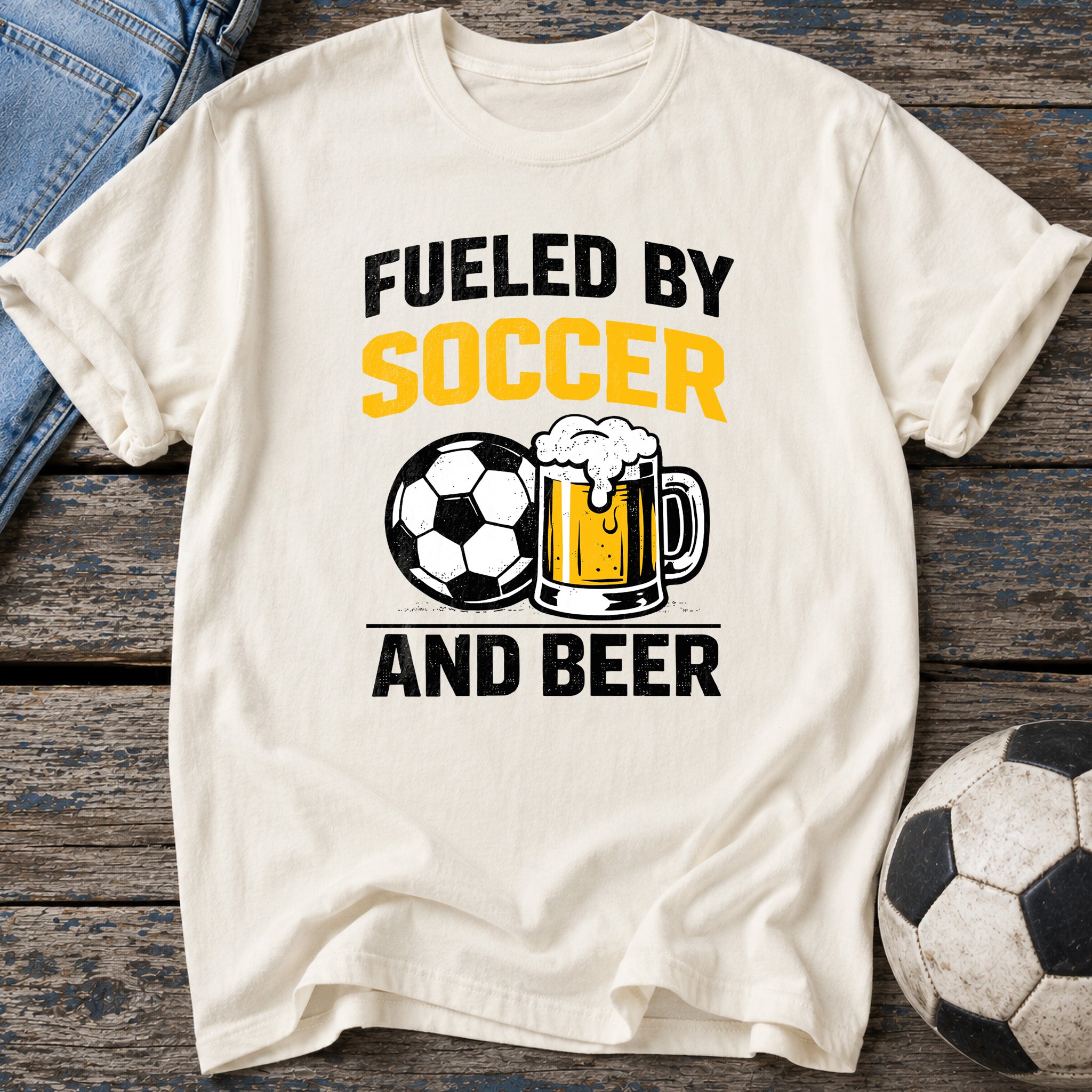 Fueled by Soccer and Beer T-Shirt