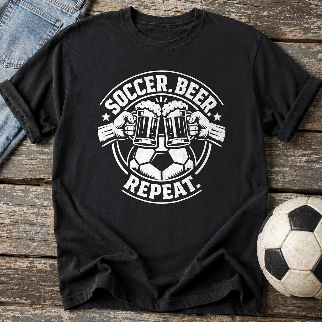 Soccer Beer Repeat T-Shirt