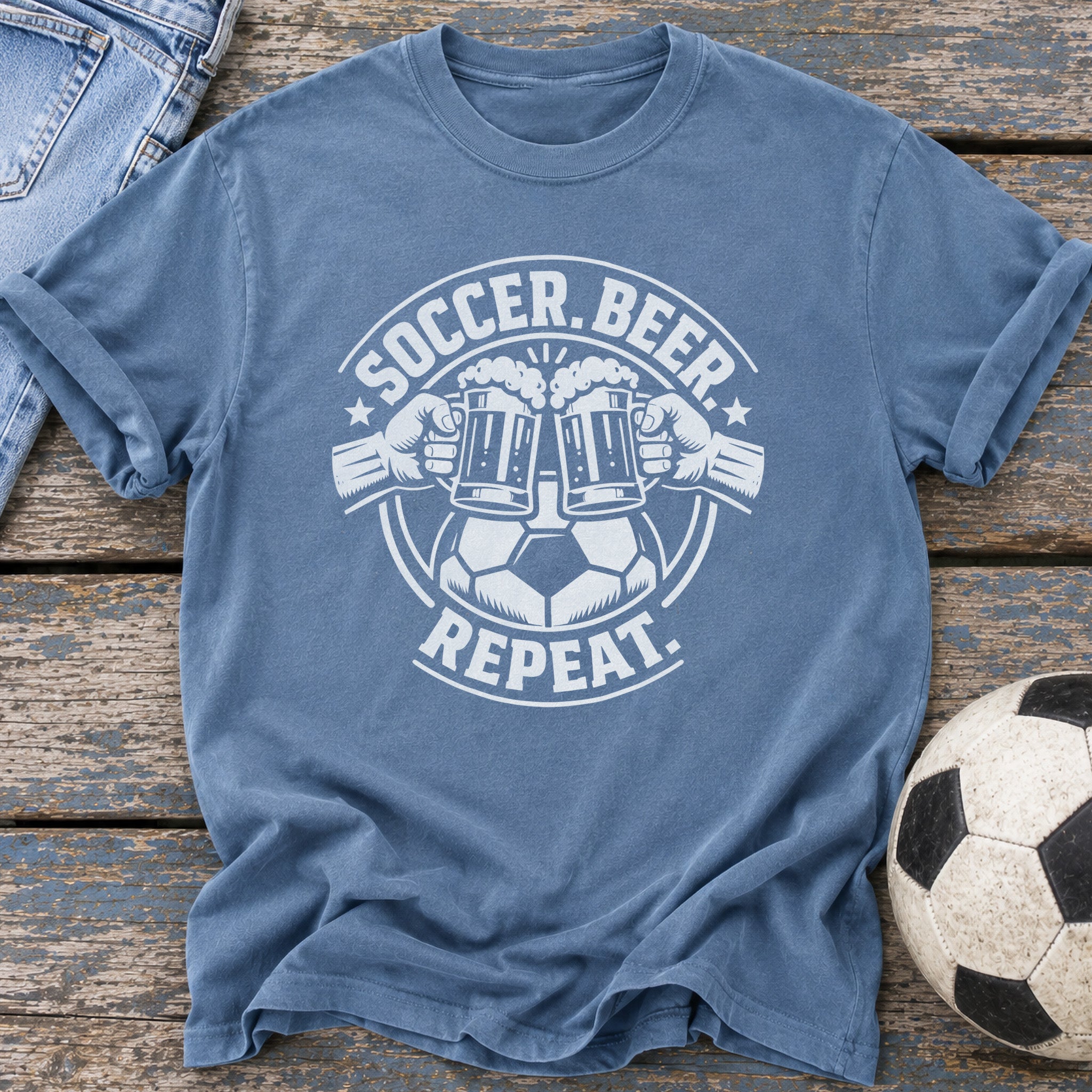 Soccer Beer Repeat T-Shirt