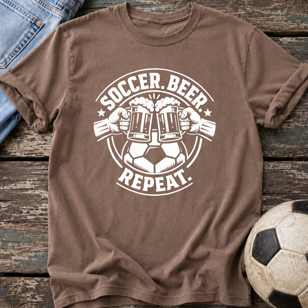 Soccer Beer Repeat T-Shirt