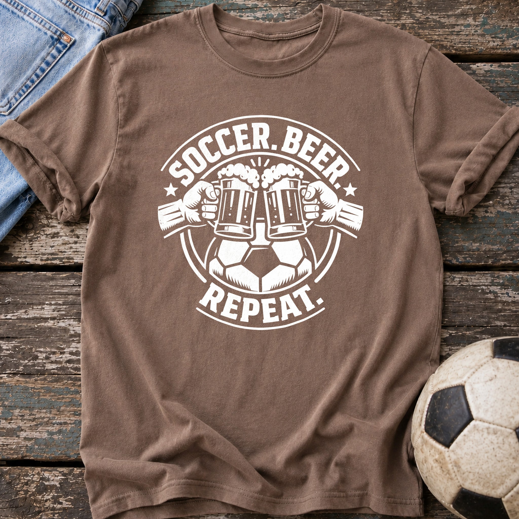 Soccer Beer Repeat T-Shirt