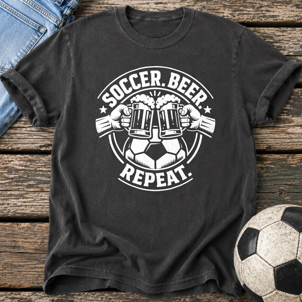 Soccer Beer Repeat T-Shirt
