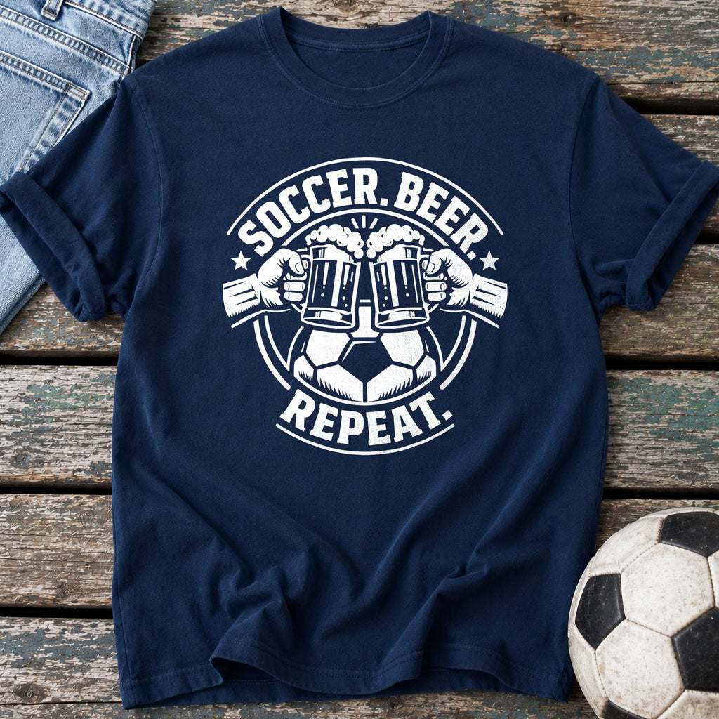 Soccer Beer Repeat T-Shirt