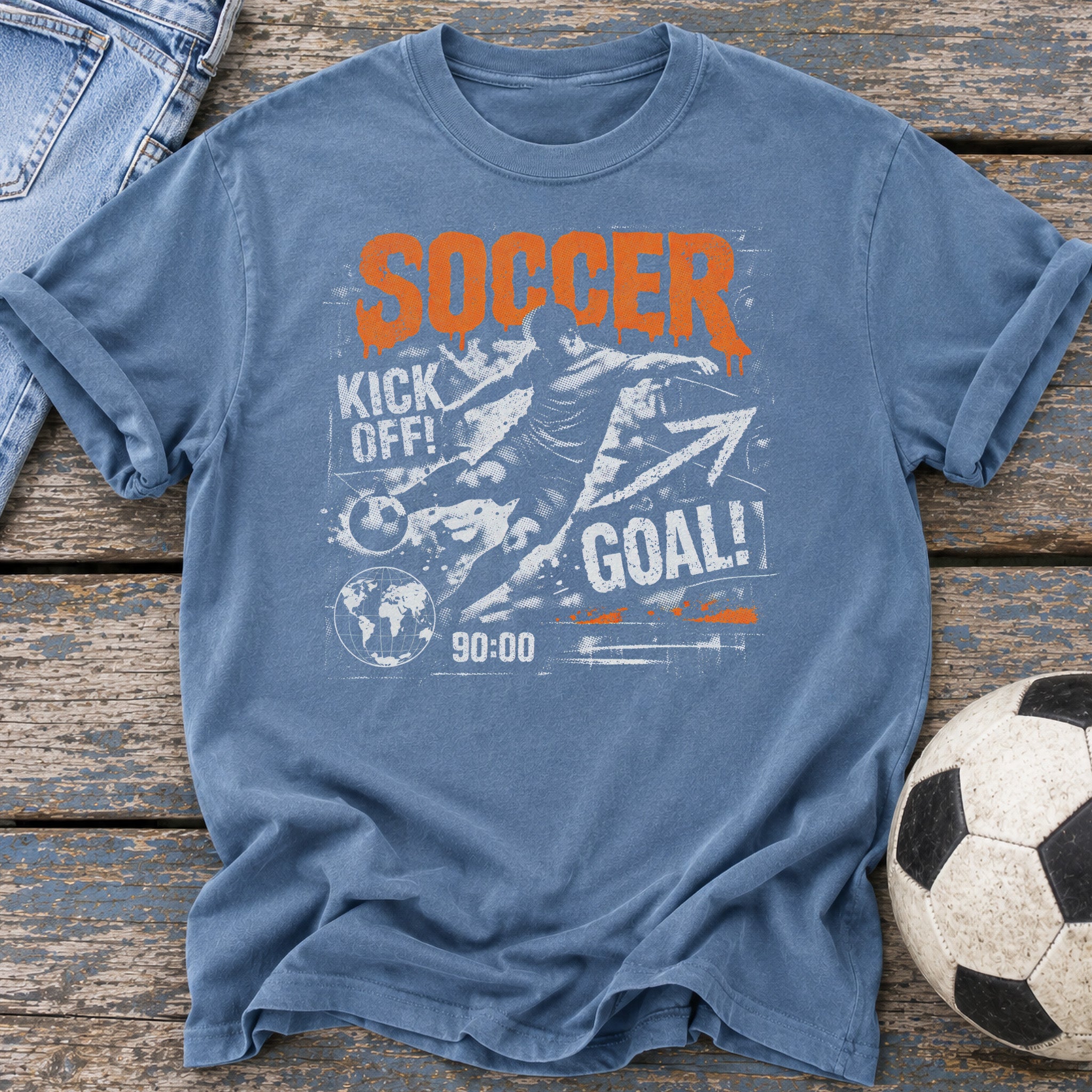 Soccer Kickoff Grunge T-Shirt
