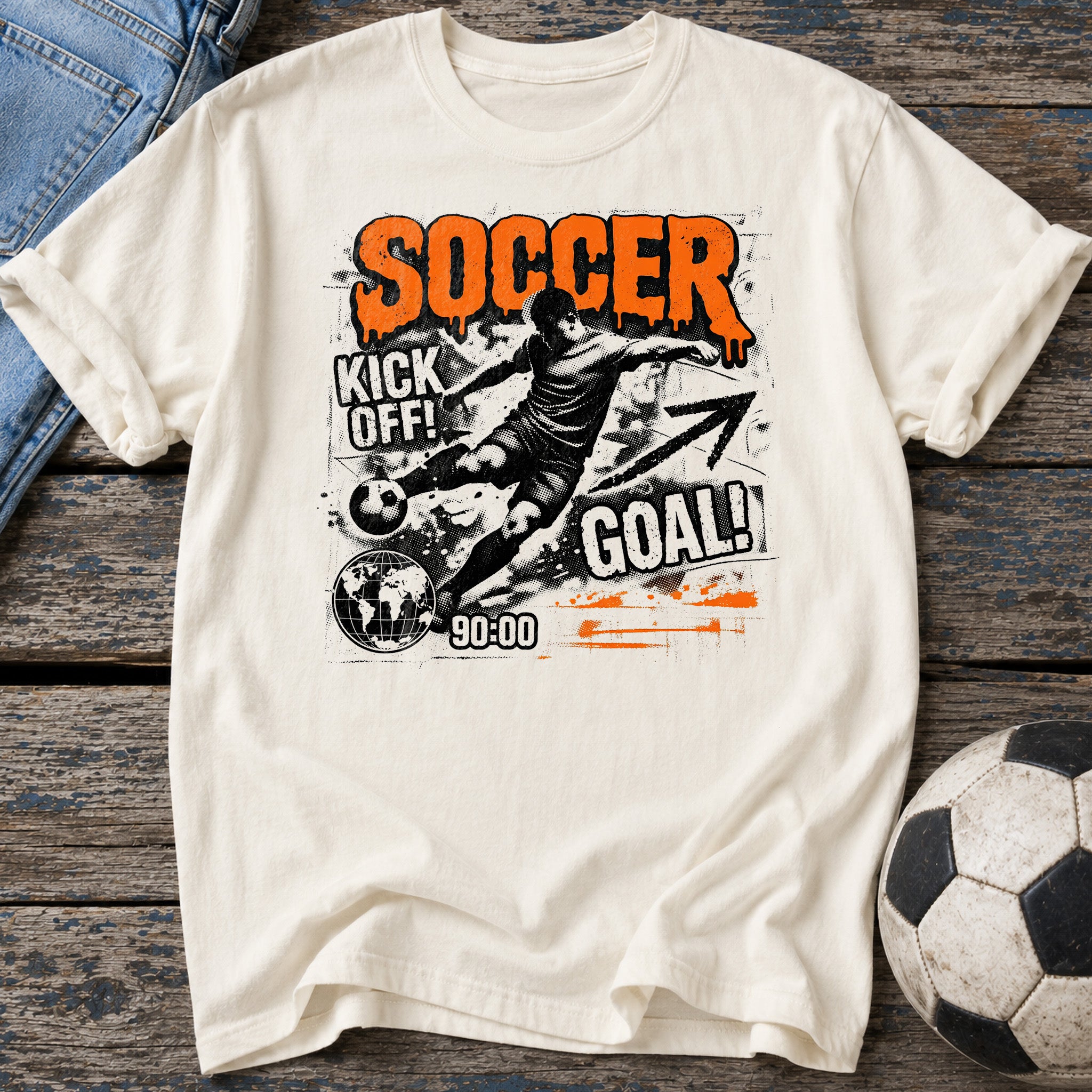 Soccer Kickoff Grunge T-Shirt